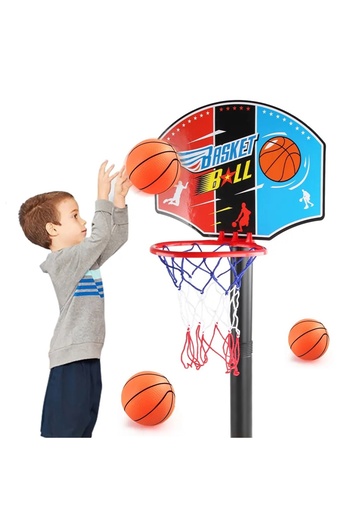 zola Basketball hoop with backboard, Zola, adjustable height 52-116 cm, diameter 20 cm, ball, pump
