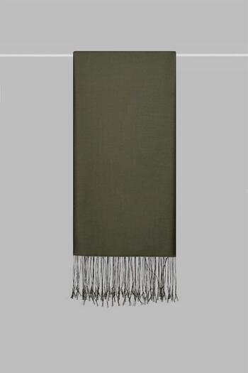 ARMANDA Kroren Solid Color Silky Shawl 4026-Khaki