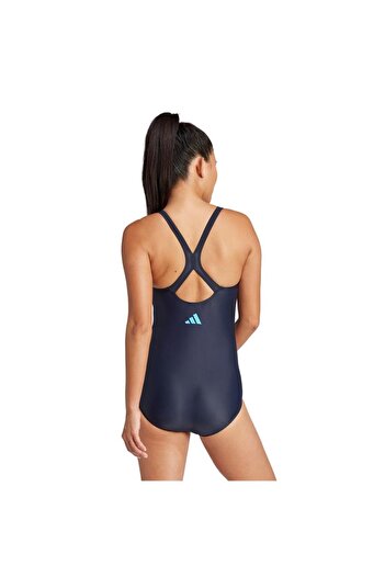 adidas Women's Blue Swimsuit 3S Mid Suit C Jh3320