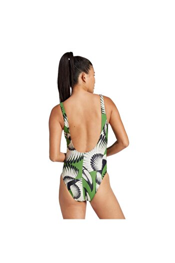 adidas Women's Green Swimsuit Farm Swimsuit Jf6034