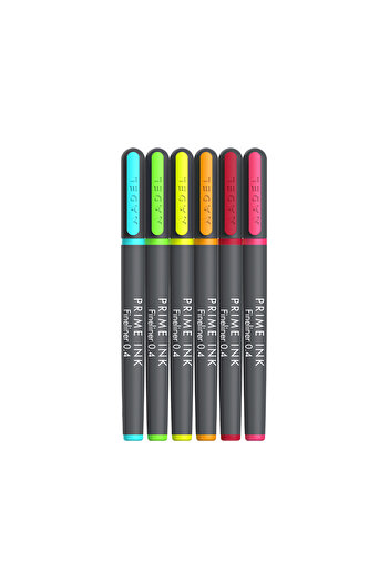 Adel Prime Ink Fineliner 6'lı Neon