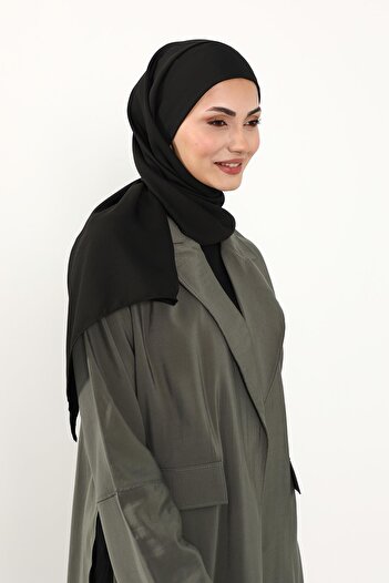 Aisha's Design Πρακτικό κρεπ σάλι, PS-52, Μαύρο