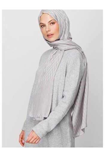 VALORSCARF Valor qoza desen ipek jakar şal füme