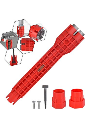 Generic 8-in-1 Faucet and Sink Wrench – Multi-Functional Sink Installer Tool – Faucet Nut & Supply Line.