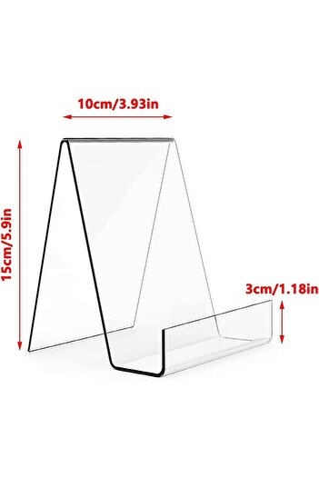 Generic 3 Pcs Clear Acrylic Book Stand Display For Books, Notebooks, Picture Books, Transparent