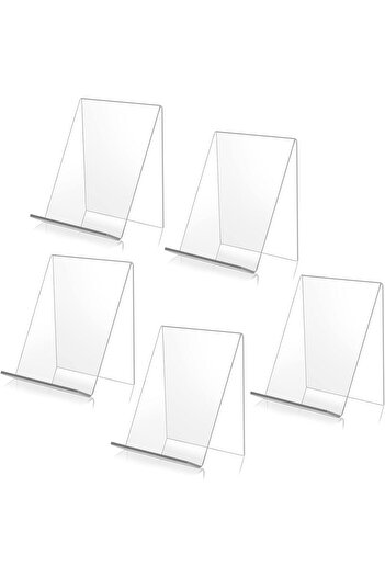 Generic 5 Pieces Acrylic Book Display Stand, Transparent For Books, Albums, And Pictures