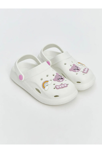 LC Waikiki Lcw Steps White Printed Girls' Beach Sandals