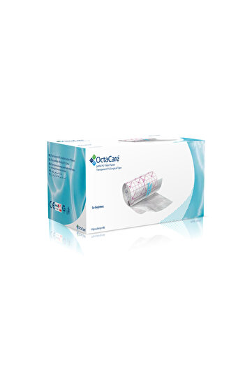 Octacare Şeffaf Pu Banyo Ve Dövme Bandı Tıbbi Su Geçirmez Rulo Flaster Yara Örtusu 15cmx10m