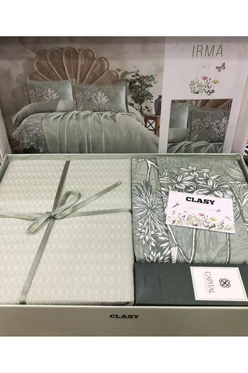 Clasy 100% Cotton Double Pique Duvet Cover Set Room Fragrance Gift