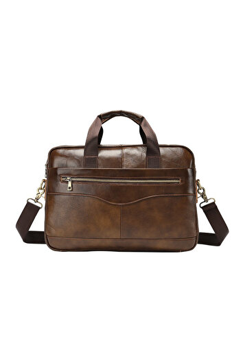 OEM Men's Briefcase, Teddy Gt1304, Genuine Leather, Light Brown