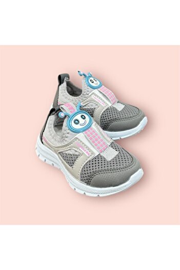 İpek Baby Girl Gray Mesh Summer Orthopedic Sole Sports Shoes Sneaker