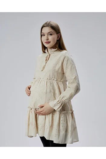 LİYACA Brode Lace Festo Tunic Maternity Tunic