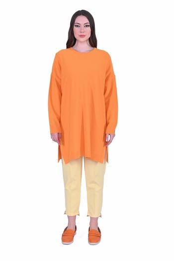 Invee Invee 7059 Orange Knitwear Tunic