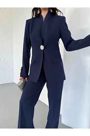 Ekim Store Gold Single Button Double Blazer Suit