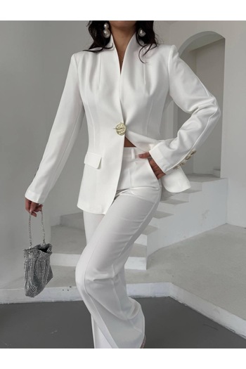 Ekim Store Gold Single Button Double Blazer Suit