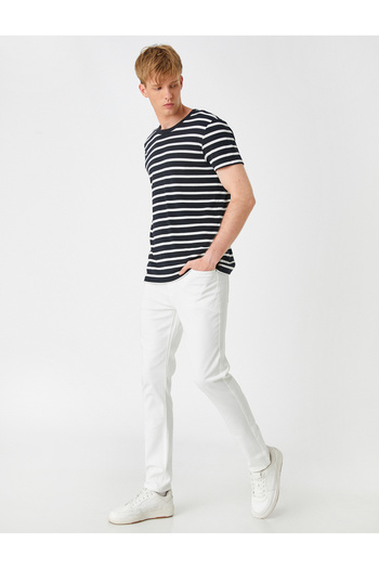 Koton Slim-Fit-Hose aus Gabardine