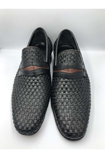 moda ayakkabım Moda Ayakkabı 5418 İçi Dışı Hakiki Deri Kösele Taban Erkek Ayakkabı