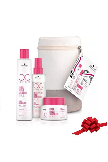 Schwarzkopf Set Cadou - Schwarzkopf BC Bonacure pH 4.5 Color Freeze - Sampon & Balsam & Tratament