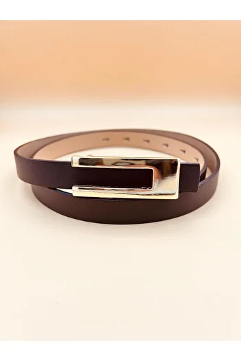 Desre Moda Basic Gold Women's Belt Trouser Belt Dress Belt Shirt Belt Pull Belt
