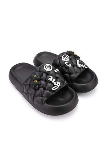 Tmall Women's Slippers, Foam, Sa54, Black