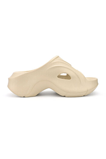 Tmall Women's Casual Slippers, Foam, Lightweight, Size 44, Beige