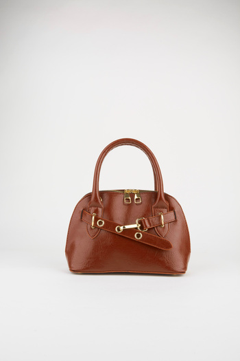 Vivaq Women's Nature Tan Design D Model Patent Leather Zipper Closure Handbag and Shoulder Bag