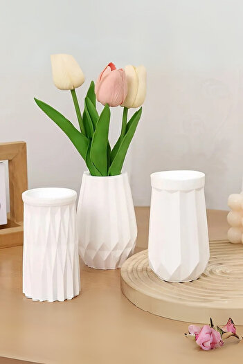 Minima Art Studio Set of 3 10.5 cm Pampas Pinterest Vase Set Home Decoration Table Ornament