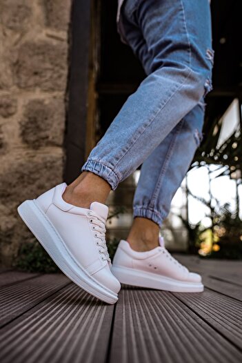pabucmarketi Lace-Up Men's Sports Shoes White