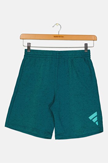 adidas Kids Boy Brand Logo Training Shorts, Teal Green
