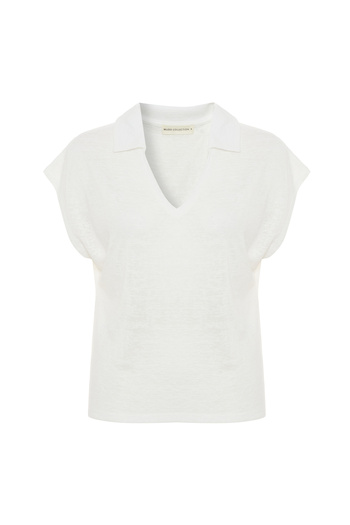 Mudo V-Neck Low Sleeve Bluz