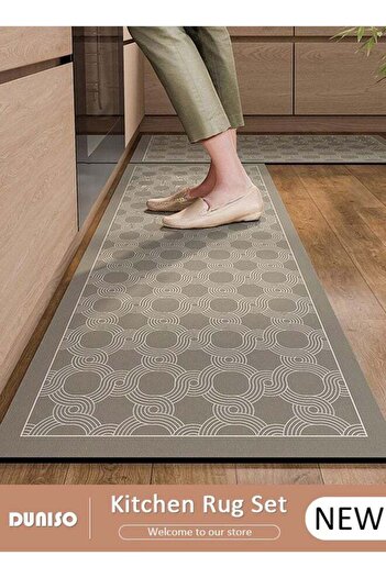 Generic 2-piece Kitchen Mat And Carpet Set, Non-slip Quick-drying Diatom Mud Floor Mat 40*60 40*120cm