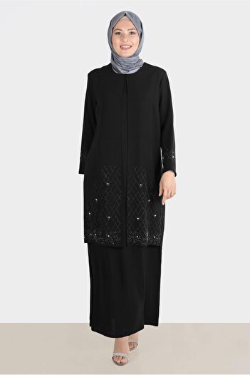 Alvina STONE EMBROIDERED CREPE DRESS 20224