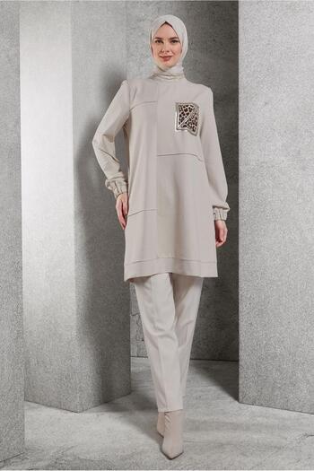 Alvina 45112 Model Printed Tracksuit Tunic