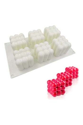 HALAMODO 6 Cavity Baking Mold 3D Magic Cube Silicone Cake Mousse Mould Food-grade DIY Mold Kitchen Baking Too