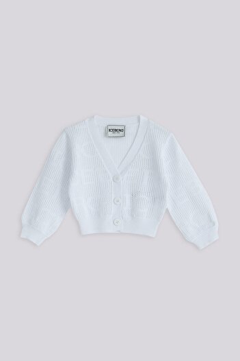 Iceberg BG Store Baby Girl White Cardigan