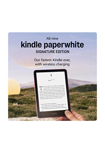 Amazon Yeni Kindle Paperwhite Signature Edition (2024) 12.nesil 32 Gb 7” Reklamsız Metalik Raspberry