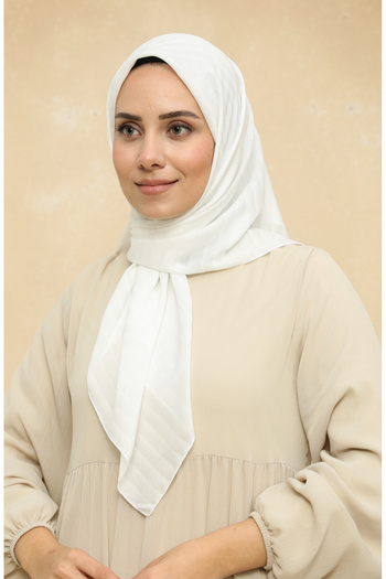 sefamerve 2015-14 Ecru Chiffon Scarf