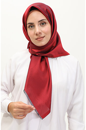 sefamerve Oil Green Plain Scarf - 1266-06