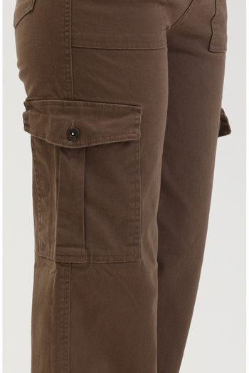 sefamerve Light Brown Cargo Pocket Jeans - 3030-01