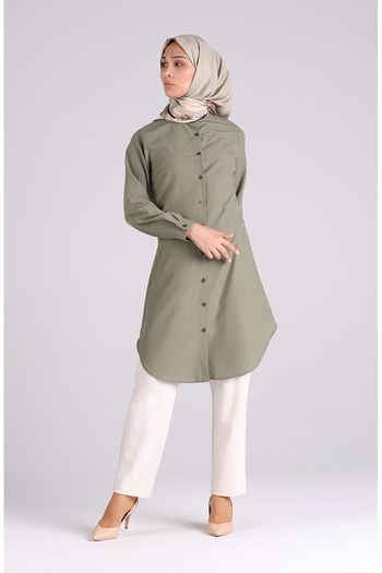 sefamerve Judge Collar Tunic 6475-16 Khaki