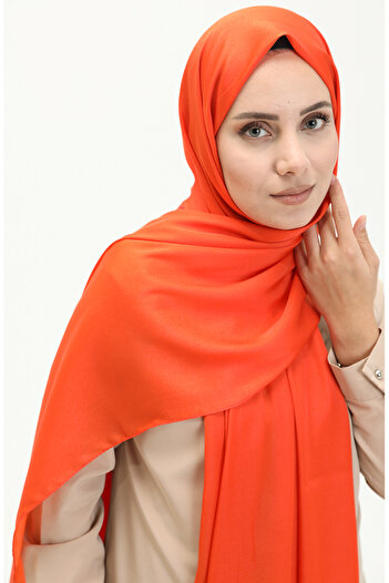 sefamerve Orange Crystal Shawl - 1099-21 Model