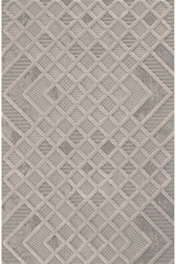 df home Geometric Scandinavian Printed Dustproof Living Room Carpet - Washable Non-Slip Base 8147