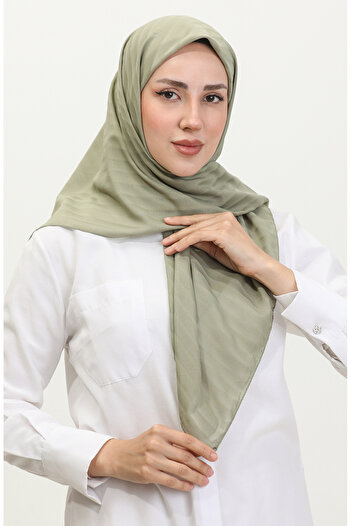 sefamerve Green Chiffon Scarf 2015-23