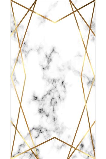df home Digital Printed Cutting Mat - Hall Doorway Entrance Carpet, Washable Non-Slip Base 3436 Gold