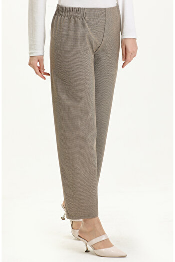 sefamerve 1983B-09 Model Mink Elastic Waist Trousers