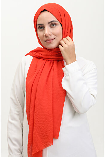 sefamerve Orange Wrap Shawl - 90161-22