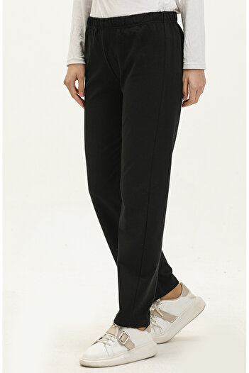 sefamerve Black Two Thread Sweatpants - 23004-01