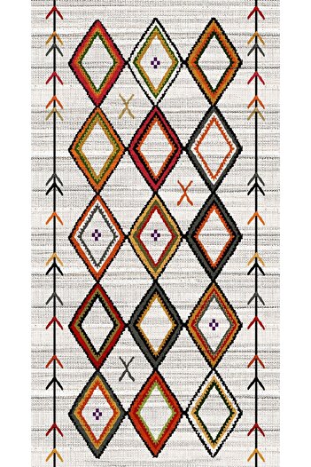 df home Digital Printed Cutting Runner - Washable Non-Slip Base, Doorway Entrance Carpet 3483
