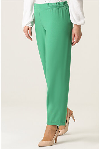 sefamerve Green Elastic Waist Trousers - 1983E-05