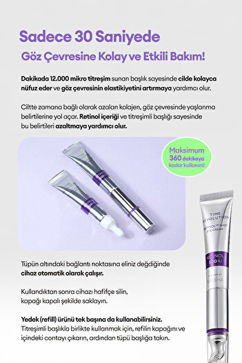Missha Kırışıklık Karşıtı Titreşimli 2li Göz Bakım Kremi Time Revolution Retinol 500 Shot Eye Cream Duo Set